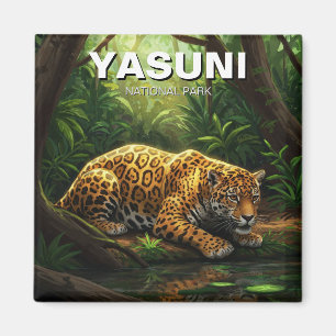 Jaguar in Yasuni Nationaal Park Ecuador Magneet