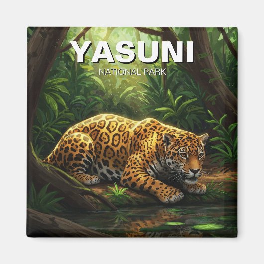 Jaguar in Yasuni Nationaal Park Ecuador Magneet (Voorkant)