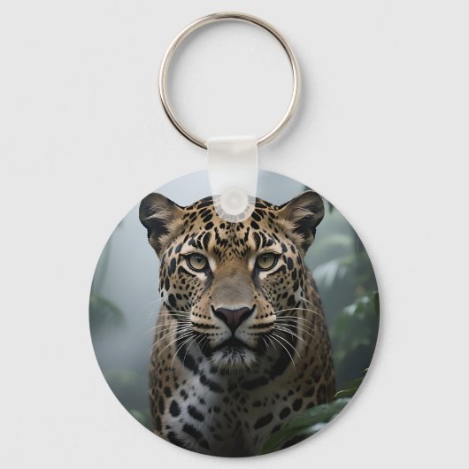 Jaguar Jungle Portret Sleutelhanger (Voorkant)