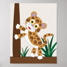 Jaguar-kinderkamerkunst Poster