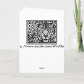 Jaguar Kitten Snowflake Kerstboom Wonderland Feestdagen Kaart (Achterkant)