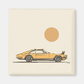 Jaguar klassieke auto magneet (Voorkant)