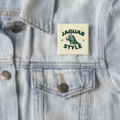 Jaguar-knop Vierkante Button 5,1 Cm (In situ)