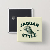 Jaguar-knop Vierkante Button 5,1 Cm (Voorkant /achterkant)