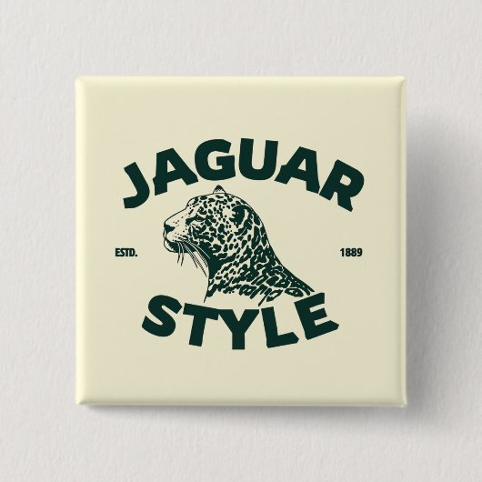 Jaguar-knop Vierkante Button 5,1 Cm (Voorkant)
