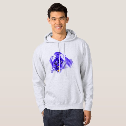 Jaguar kunstwerk hoodie (Voorkant volledig)