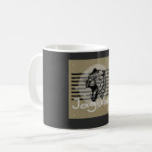 Jaguar  kunstwerk koffiemok (Voorkant links)