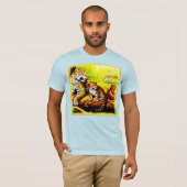 Jaguar Mam en Cubs die zich in Oerwoud verschuilen T-shirt (Voorkant volledig)