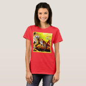 Jaguar Mam en Cubs die zich in Oerwoud verschuilen T-shirt (Voorkant volledig)