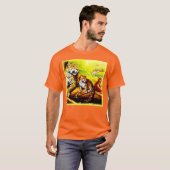 Jaguar Mam en Cubs die zich in Oerwoud verschuilen T-shirt (Voorkant volledig)