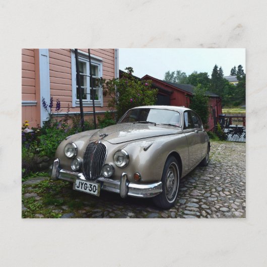 Jaguar Mark 2 in Porvoo, Finland Briefkaart (Voorkant)