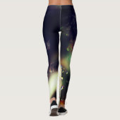 Jaguar met een donkerder effect en zachte kleurvlo leggings (Achterkant)