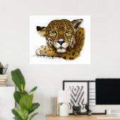 Jaguar met kleur poster (Thuiskantoor)