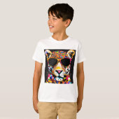 Jaguar met zonnebril t-shirt (Voorkant volledig)