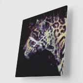 Jaguar Modern Paars Vierkante Klok (Hoek)