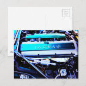 Jaguar-motor Briefkaart (Voorkant / Achterkant)