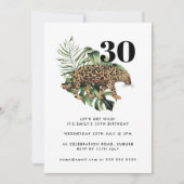 Jaguar Oerwoud Animal Print Get Wild 30th Birthday Kaart (Voorkant)