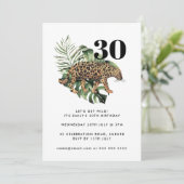 Jaguar Oerwoud Animal Print Get Wild 30th Birthday Kaart (Staand voorkant)