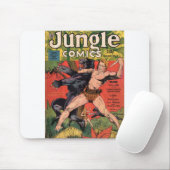 Jaguar -  Oerwouden strips - Retro-Oerwoud Muismat (Met muis)