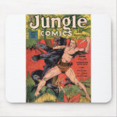 Jaguar -  Oerwouden strips - Retro-Oerwoud Muismat (Voorkant)