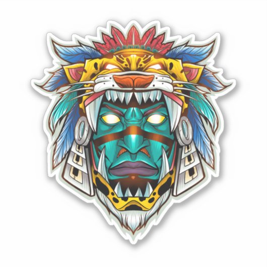 Jaguar of the Night (Tezcatlipoca) Sticker (Voorkant)