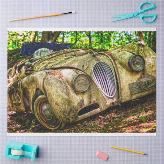 Jaguar Old Car  20x30 ontkoppeling Tissuepapier (Craft)