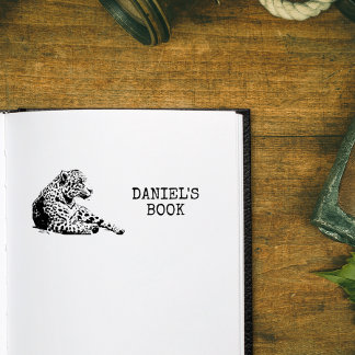 Jaguar op Ledge Dit boek behoort tot Bookplate Zelfinktende Stempel