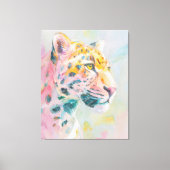 Jaguar Painting – Wild Jungle Art Print, Tropical  Canvas Afdruk (Voorkant)