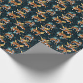 Jaguar Palms Naadloos  Patroon Cadeaupapier (Hoek)