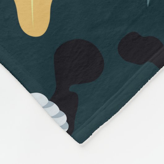 Jaguar Palms Naadloos  Patroon Fleece Deken (Hoek)