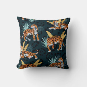 Jaguar Palms Naadloos  Patroon Kussen