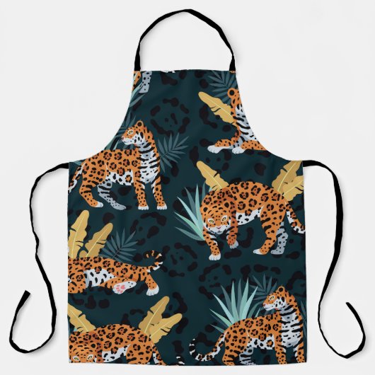Jaguar Palms Naadloos  Patroon Schort (Voorkant)