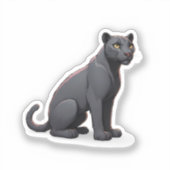Jaguar-panter Sticker (Voorkant)