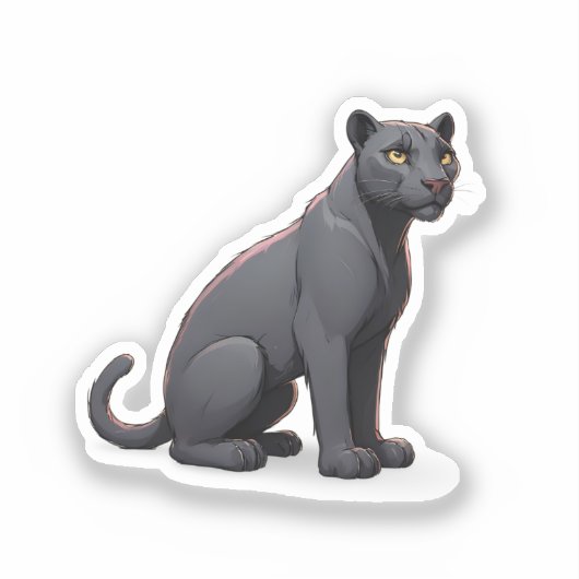 Jaguar-panter Sticker (Voorkant)