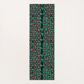 Jaguar Pattern in Watermelon op Aqua Blue Yogamat (Achterkant)