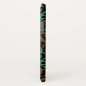 Jaguar Pattern Print Green Brown Personal Name Case-Mate iPhone Case (Achterkant / rechts)