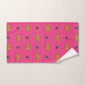 Jaguar pattern towel set: pink bad handdoek (Handdoek)