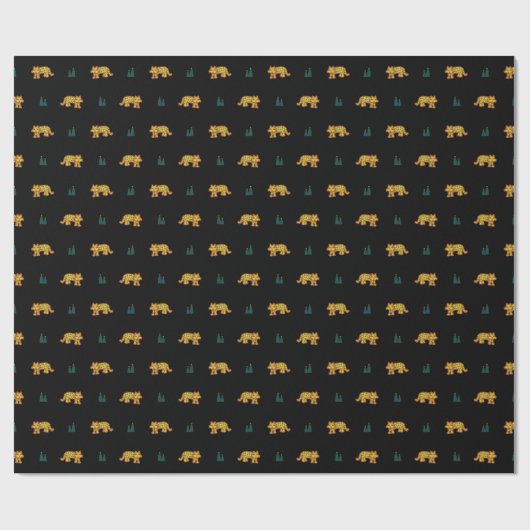 Jaguar pattern wrapping paper cadeaupapier (Vlak)