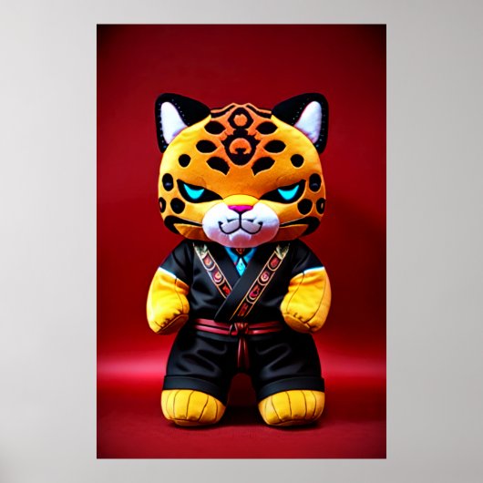 Jaguar plush speelgoed | AI Art. Poster (Voorkant)
