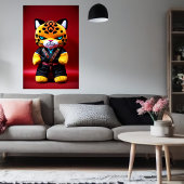 Jaguar plush speelgoed | AI Art. Poster