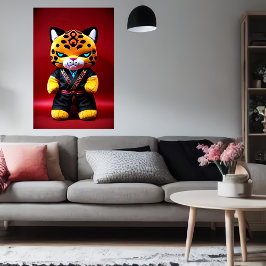 Jaguar plush speelgoed | AI Art. Poster