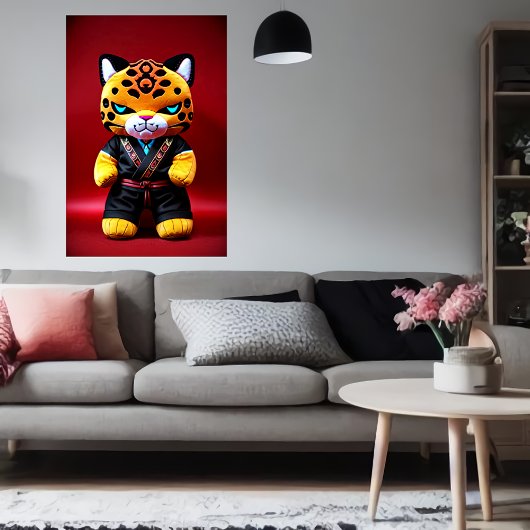 Jaguar plush speelgoed | AI Art. Poster