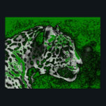 Jaguar Pop Art Poster<br><div class="desc">Jaguar Portrait Posters - Pop Art Jaguar Afbeelding - Grote wilde katten Prints - Hoofd van de Jaguar - Gezicht van Jaguar</div>