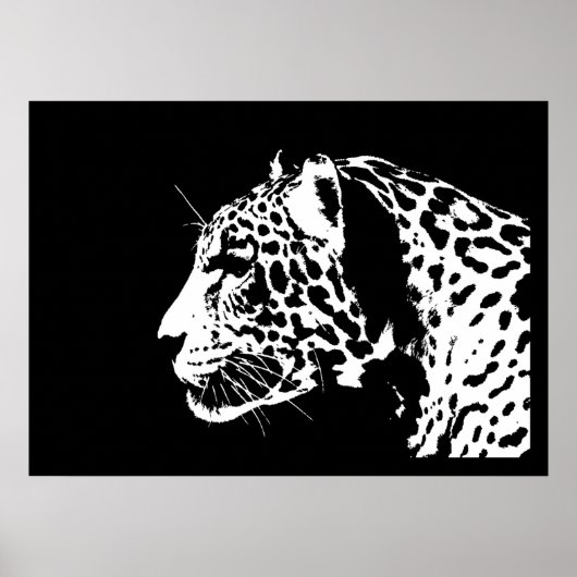 Jaguar Poster Print - Black & White Jaguar Posters (Voorkant)
