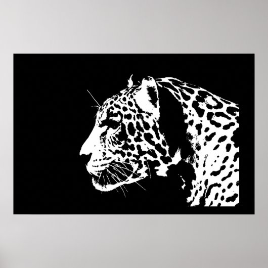Jaguar Poster Print - Zwart & Wit Jaguar Posters (Voorkant)