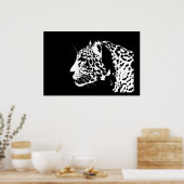 Jaguar Poster Print - Zwart & Wit Jaguar Posters (Keuken)