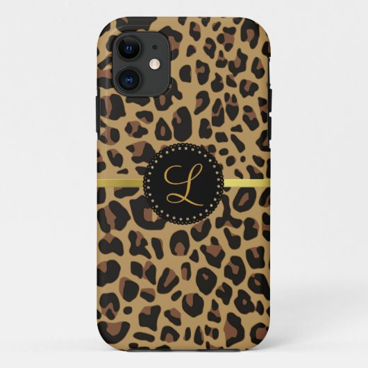 Jaguar Print Monogram iPhone 5 Hoesje (Achterkant)