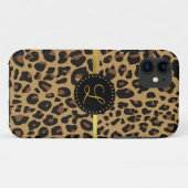 Jaguar Print Monogram iPhone 5 Hoesje (Achterkant (horizontaal))