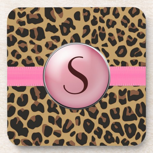 Jaguar Print Monogram Onderzetter (Voorkant)