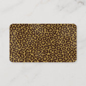 Jaguar Print Pattern Visitekaartje (Achterkant)